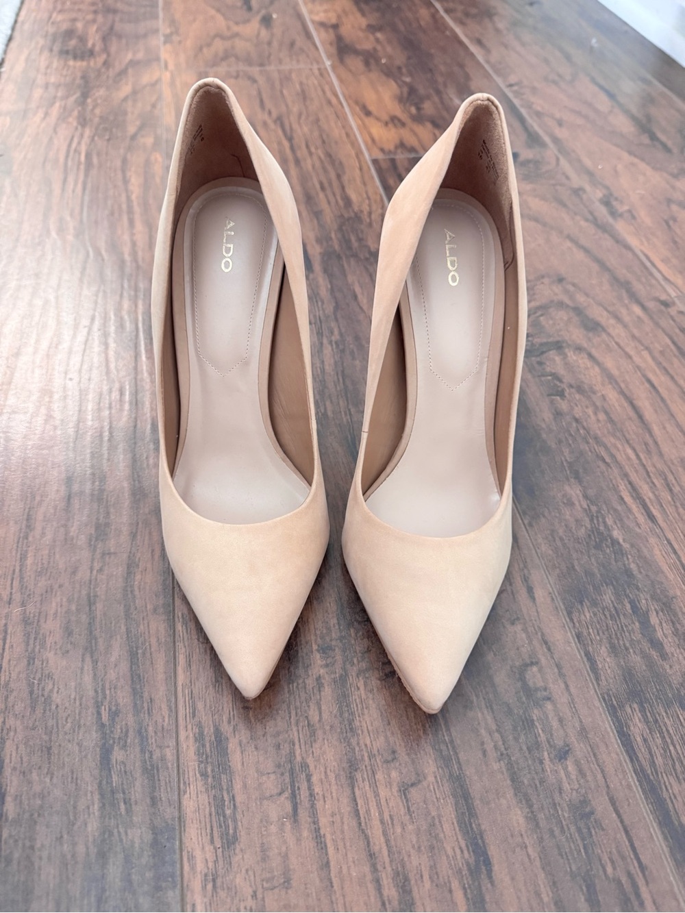 ALDO Beige Pointed-Toe Suede Pumps